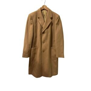 ⭐️ Men’s Carson Pirie Scott Wool / Cashmere Tan Overcoat Size 40 Office Dressy